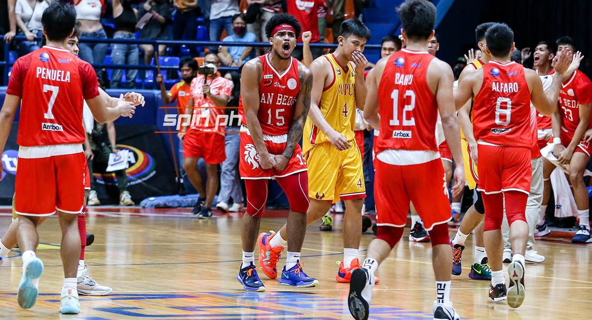 San Beda Red Lions celebrate
