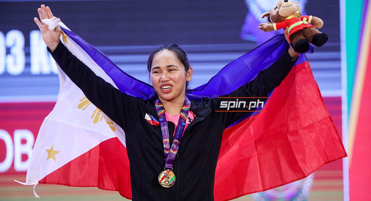 Hidilyn Diaz highlighted the Philippines' three-gold haul for Team Philippines. 