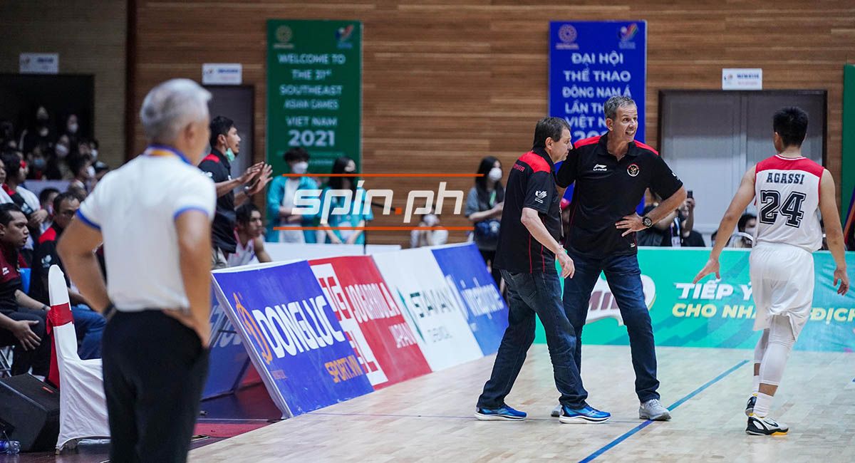 Indonesia coach Milos Pejic and training director Rajko Toroman plot Gilas' fall at the SEA Games.