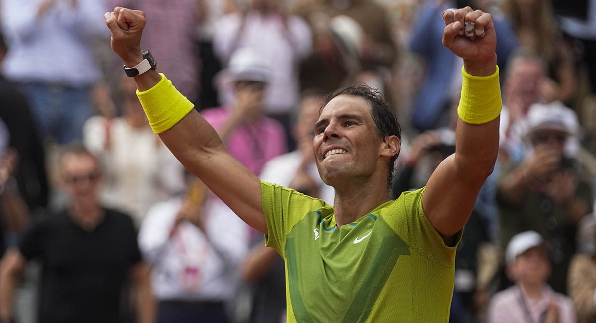 Rafael Nadal celebrates his 14th title at Roland Garros.