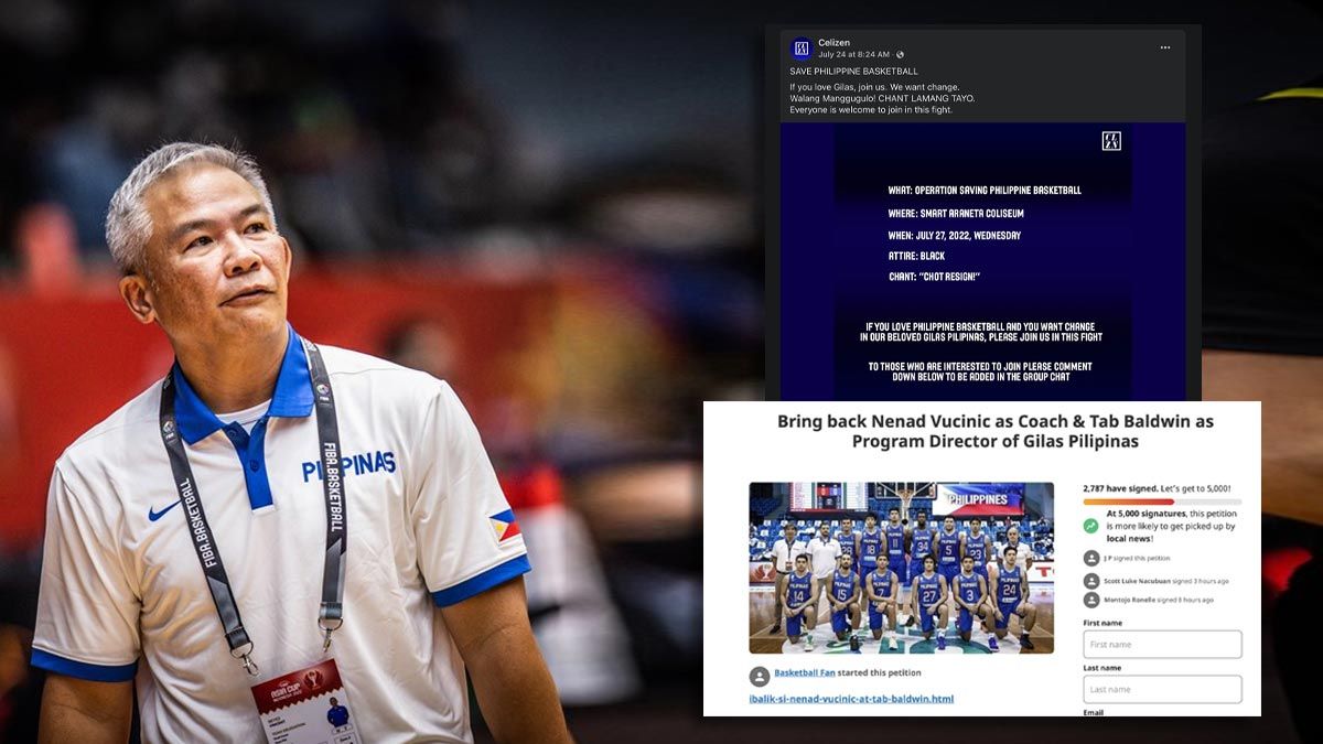 Chot Reyes Gilas pilipinas protest fans