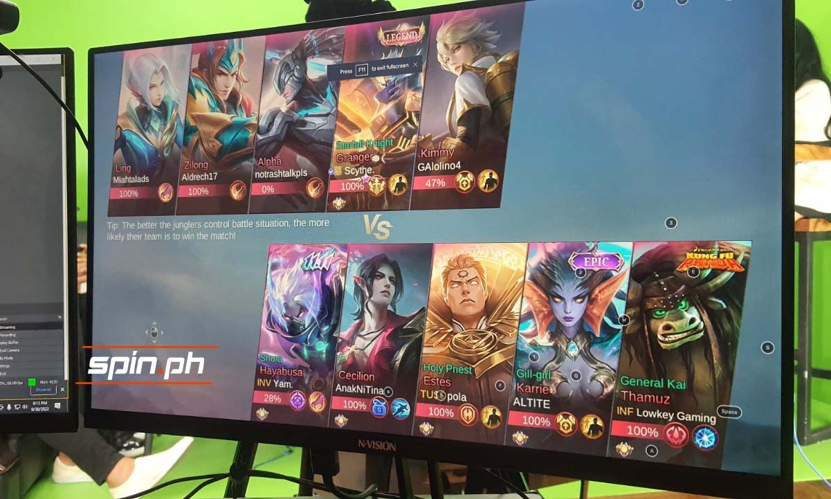 The heroes (upper left) that Terrafirma Dyip picked in their Community Clash showmatch.