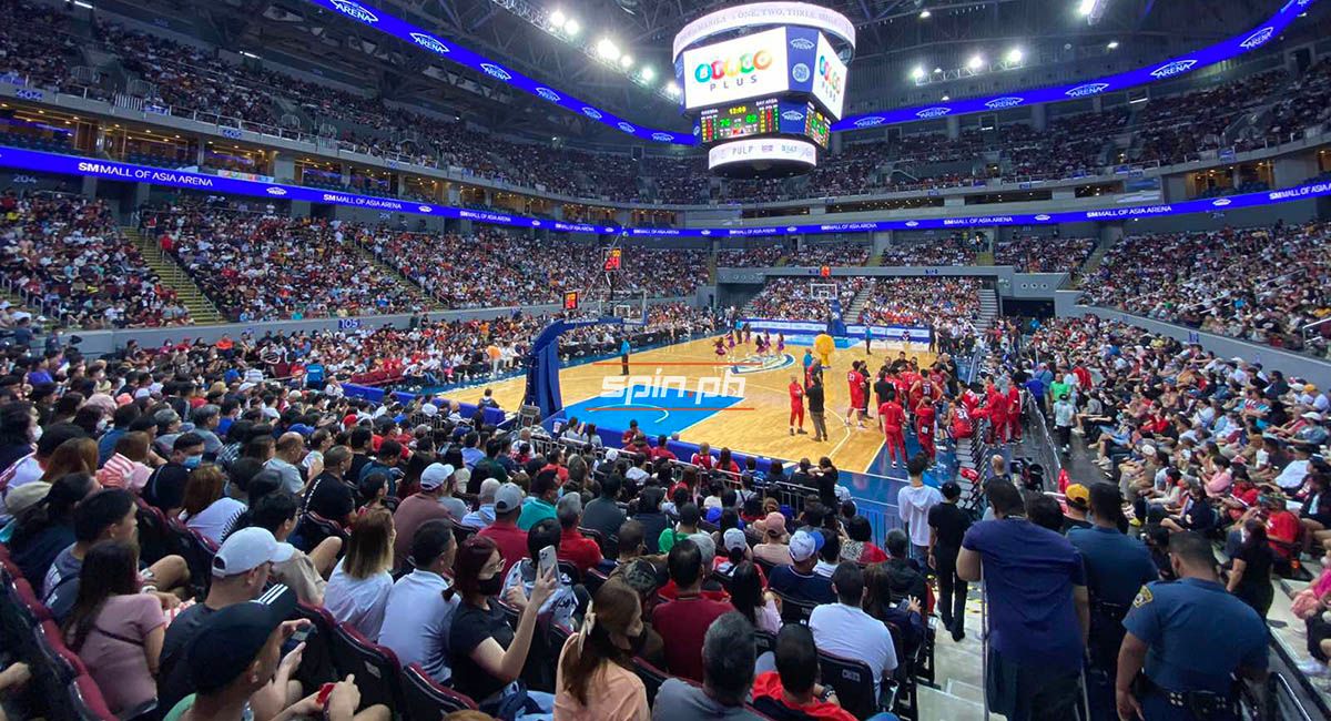 MOA Arena crowd for Game Five of Ginebra-Bay Area Finals.