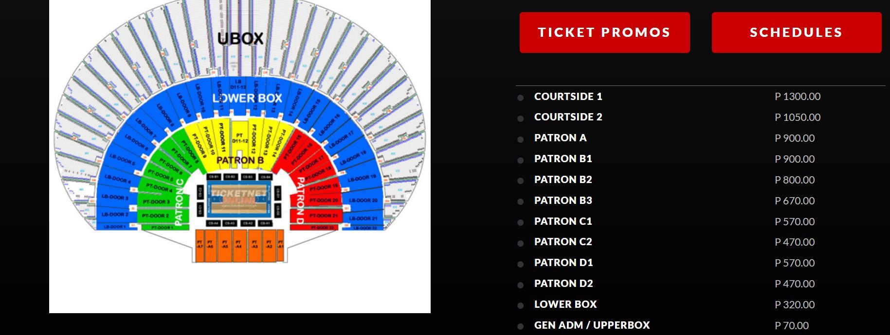 Philippine Arena ticket prices