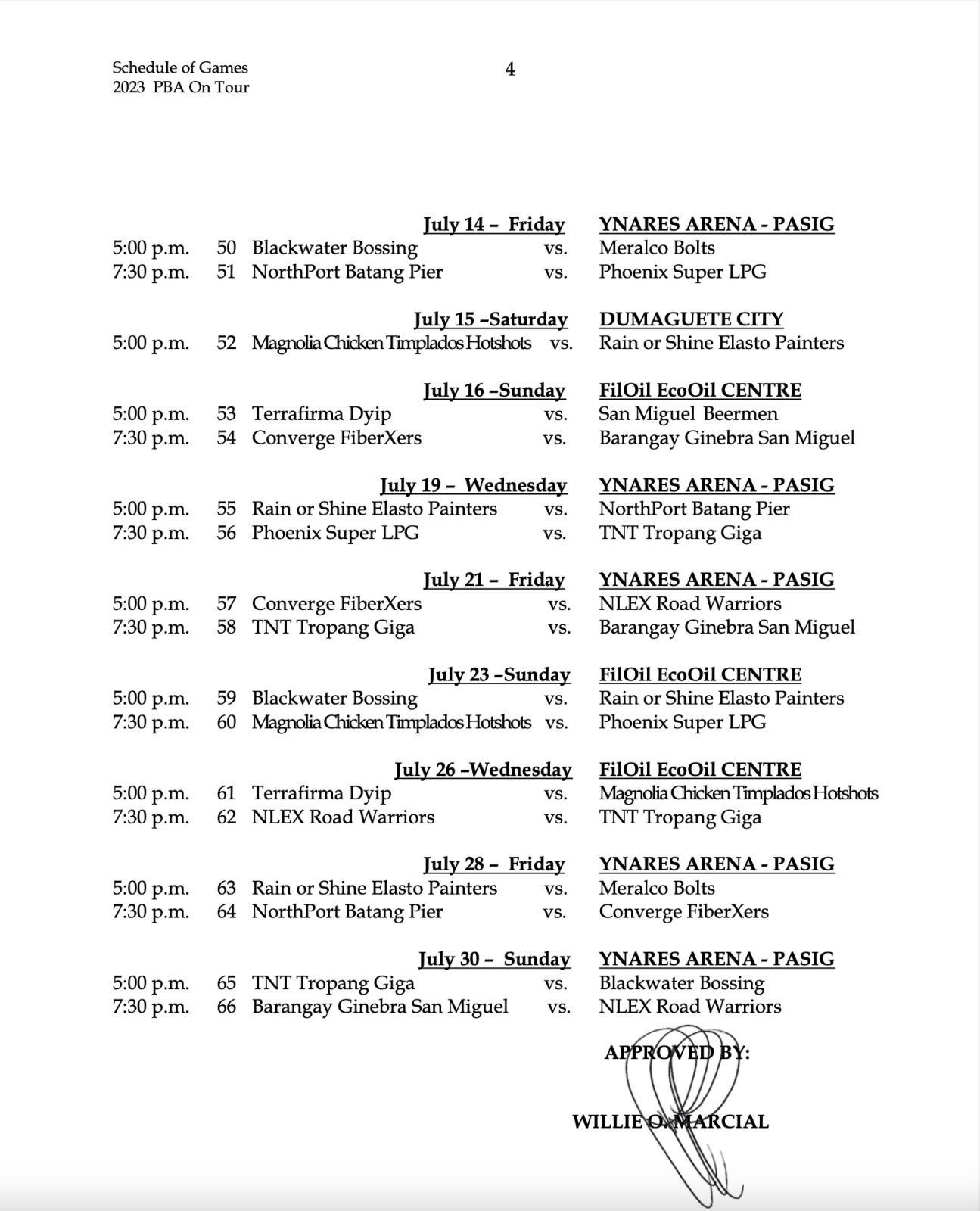 pba tour schedule