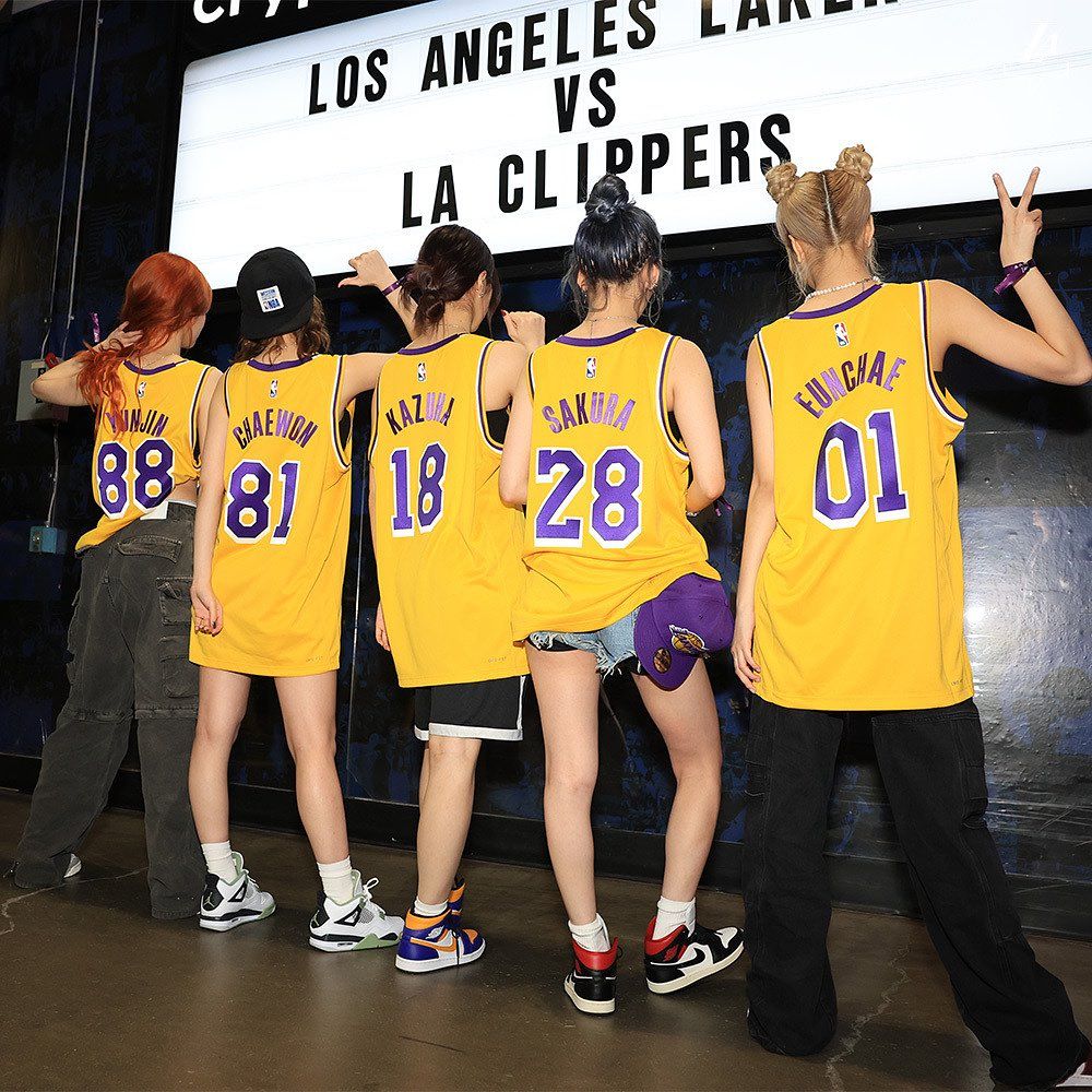 LOOK: Le Sserafim flexes LA Lakers jersey