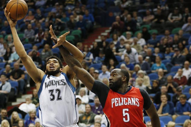 Towns punctuates Rookie of the Year campaign with huge game as Wolves blast undermanned Pelicans